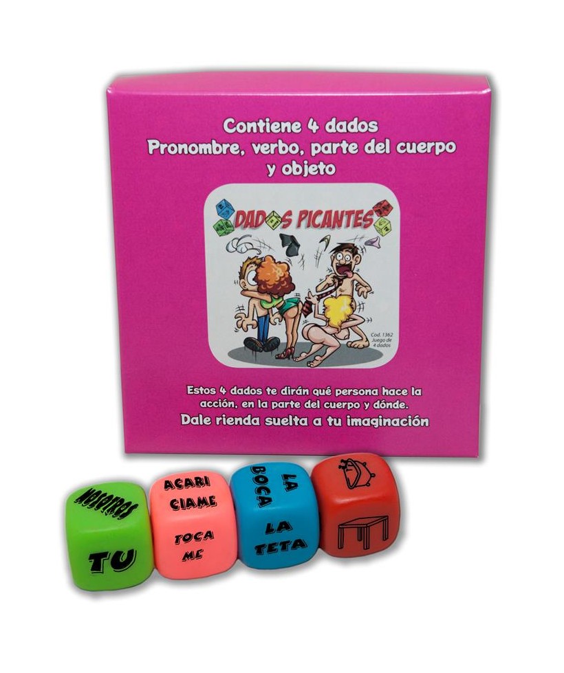 Juego 4 Dados Fluorescentes