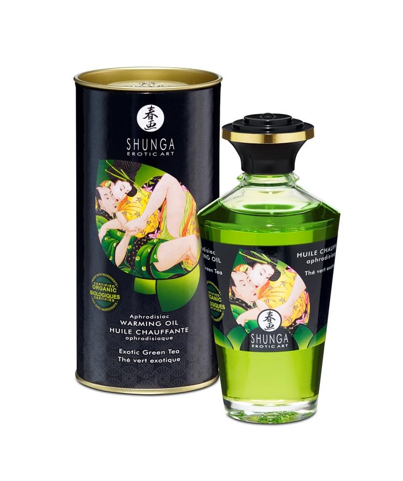 Shunga Aceite Afrodisiaco de Masaje Aroma Te Verde
