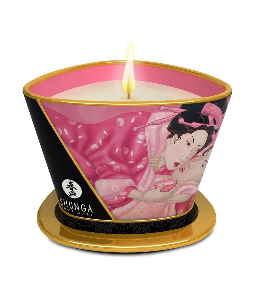 Shunga Vela de Masaje Rosa