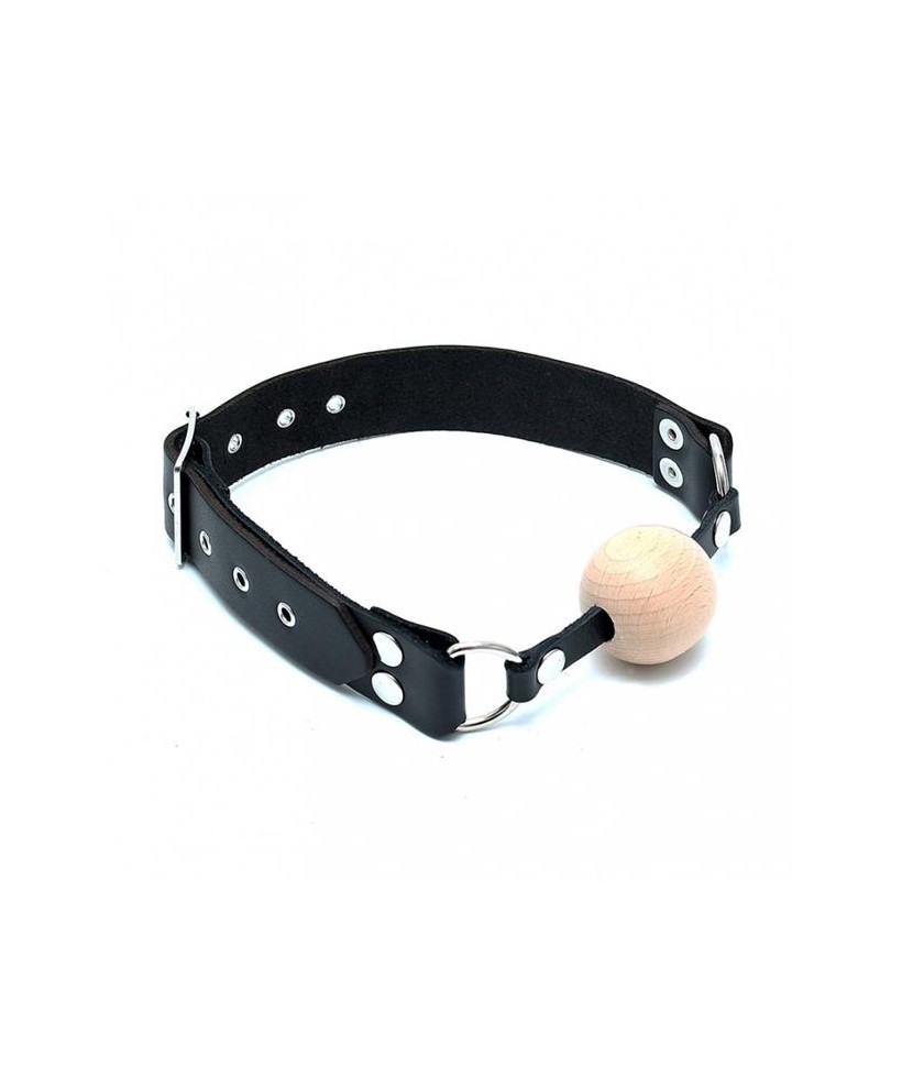 Mordaza Cuero y Madera Ajustable