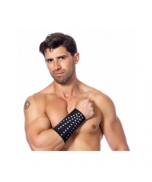 Muñequera Cuero con Tachuelas Ajustable