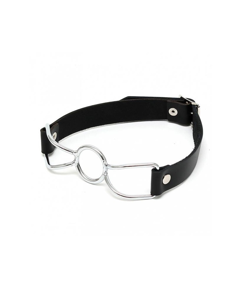 Mordaza Forma Anillo Metal y Cuero