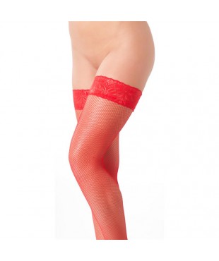 Medias de Rejilla Color Rojo Talla Única