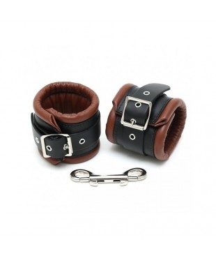 Esposas para Pies Cuero Negro y Marrón 7cm