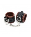 Esposas para Pies Cuero Negro y Marron 7cm Candados