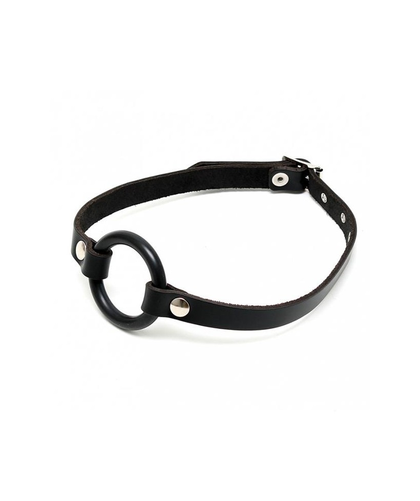 Mordaza Forma Anillo Cuero