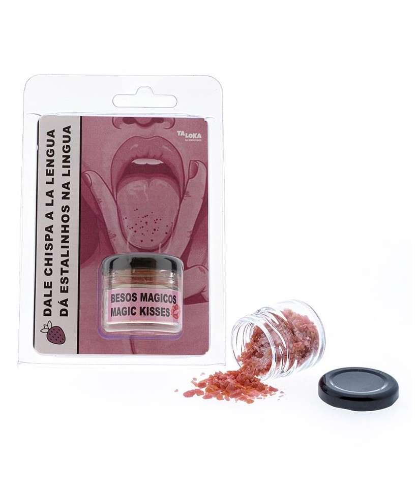 Dale Chispa a la Lengura Caramelo Sabor Fresa con Chasquidos