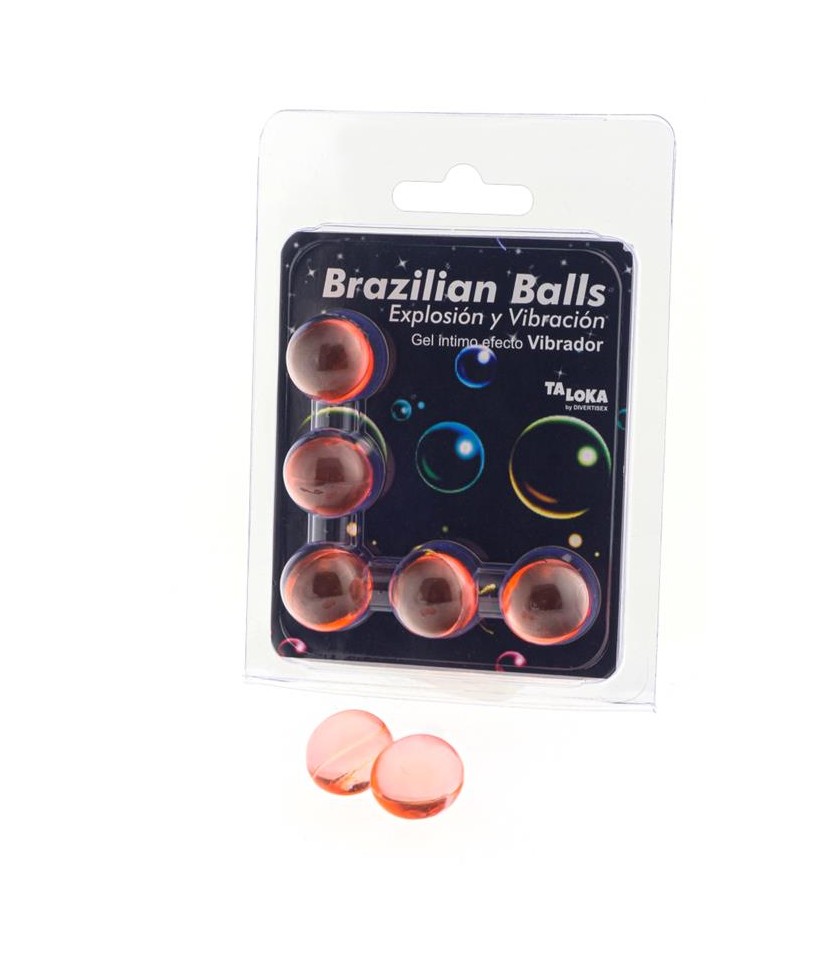 Set 5 Brazilian Balls Gel Excitante Efecto Vibracion