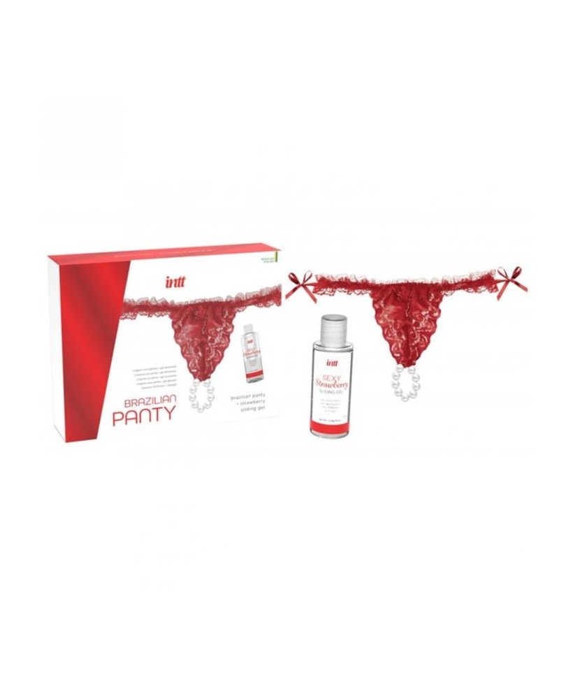 Braguita Brasilena con Gel Deslizante Base Agua de Fresa 50 ml
