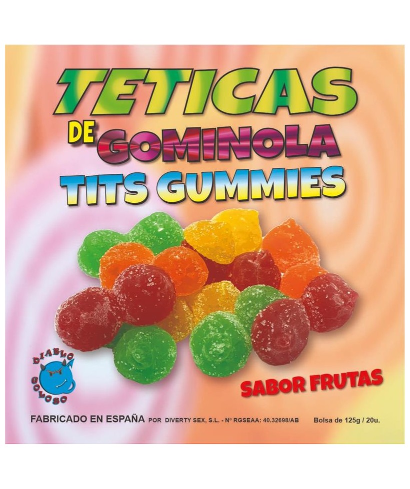 Caja de Gominolas Forma de Pecho Sabor Fruta