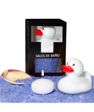 Set Sales Baño Aroma Lavanda Pato, Vela y Concha 150gr