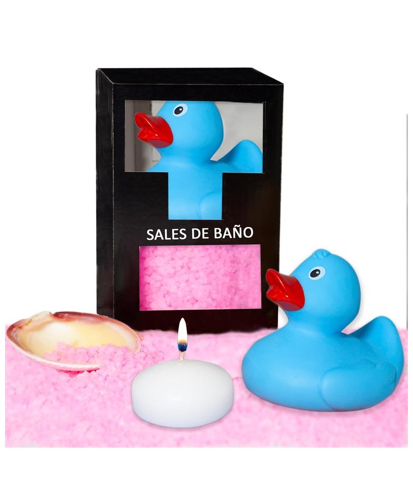 Set Sales Bano Aroma Rosas Pato Vela y Concha 150 gr