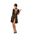 Lucita Peignoir Semi Transparente Negro