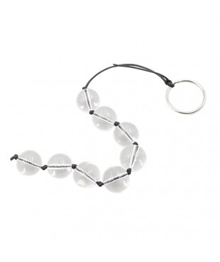 Cadena Anal con Bolas de Cristal 4 Tamaños