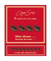 Caja Roja Sexy Forma de Labios Chocolate Negro 8 unidades