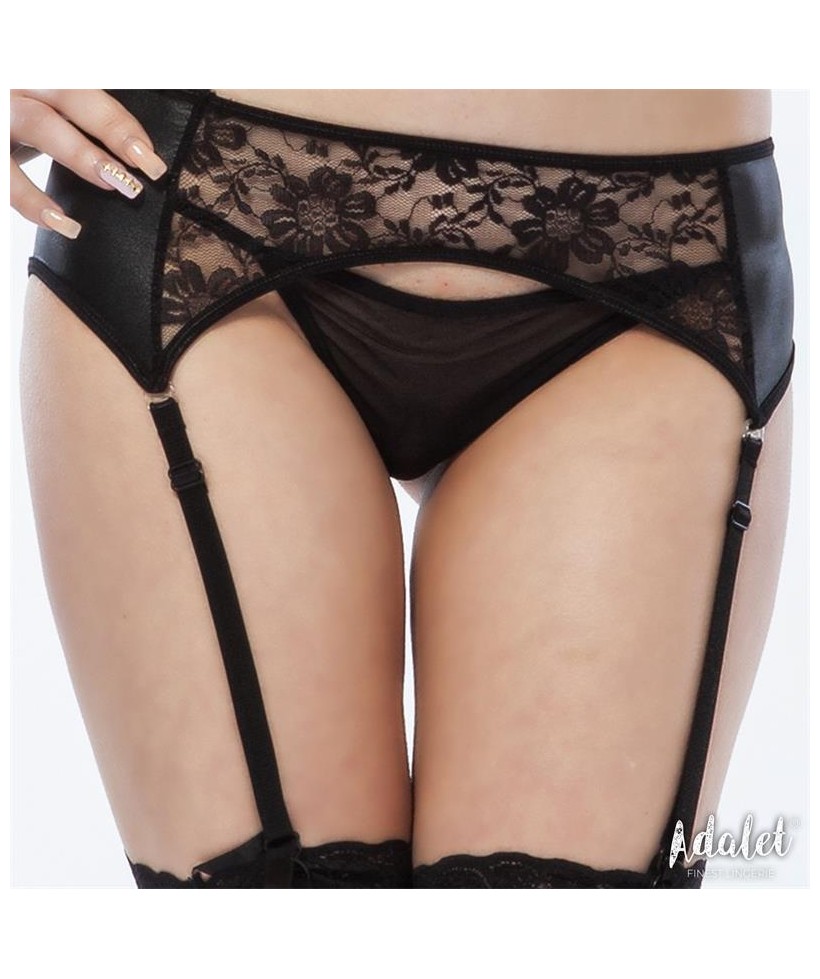 Stella Set de Liguero de Encaje y Tanga