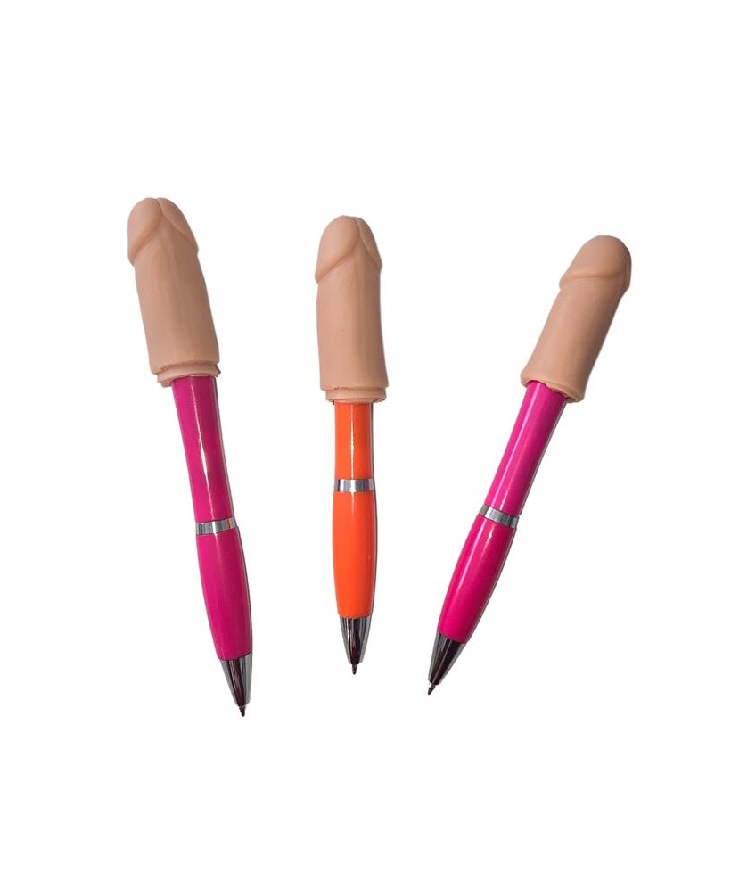 3 Boligrafos con Punta de Pene
