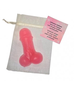 Jabón con Forma de Pene Rosa 25gr