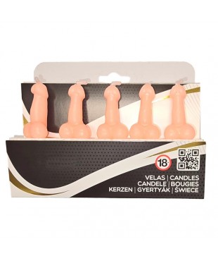 Set de 5 Velas en Forma de Pene