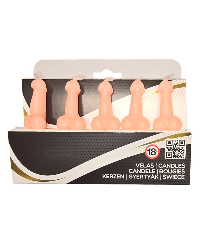 Set de 5 Velas en Forma de Pene