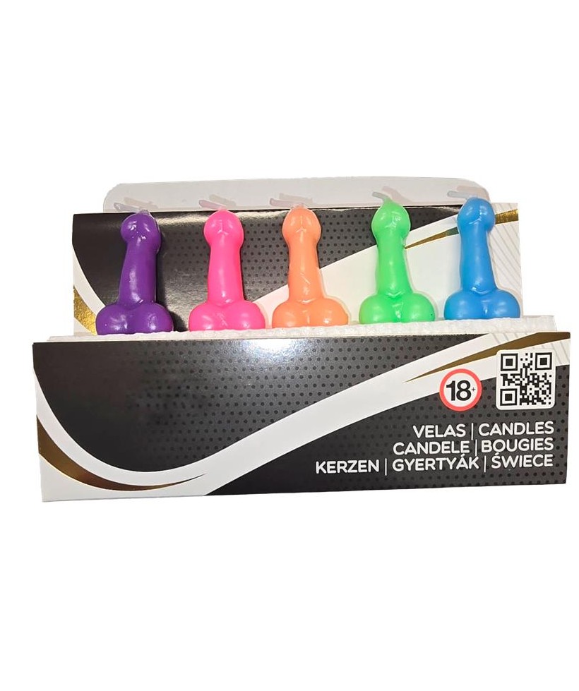 Set de 5 Velas en Forma de Pene