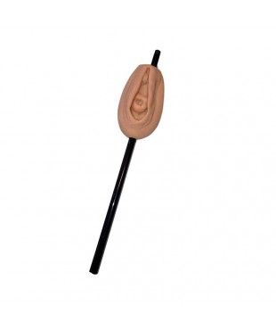 Pajita con Adorno Forma de Vagina