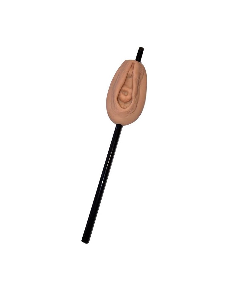 Pajita con Adorno Forma de Vagina