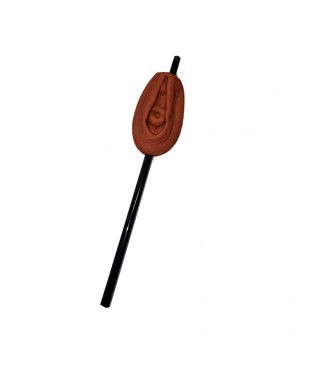 Pajita con Adorno Forma de Vagina Mulata