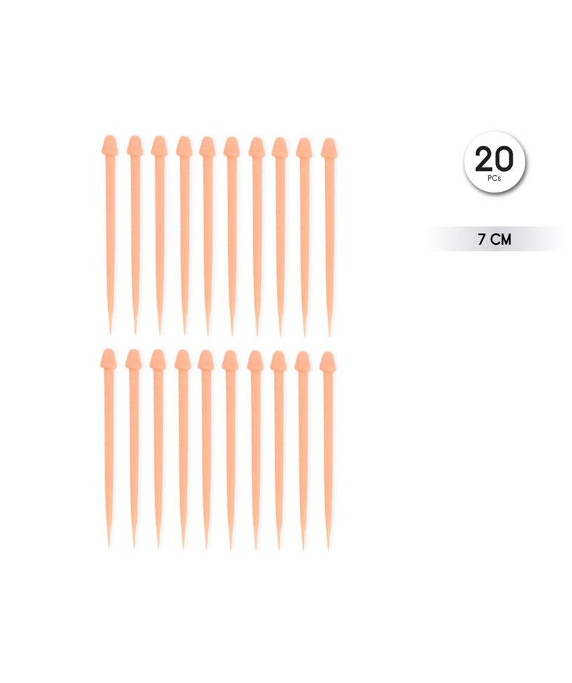 Pinchos Forma de Pene 20 unidades