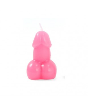 Vela Forma de Pene Fuscia