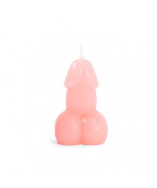 Vela Forma de Pene Rosa