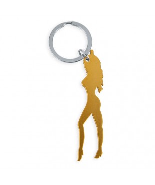 Llavero Mujer con Abridor Dorado