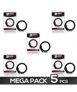 Pack de 5 Anillo Pene Ajustable Silicona Sólida 15-21 cm