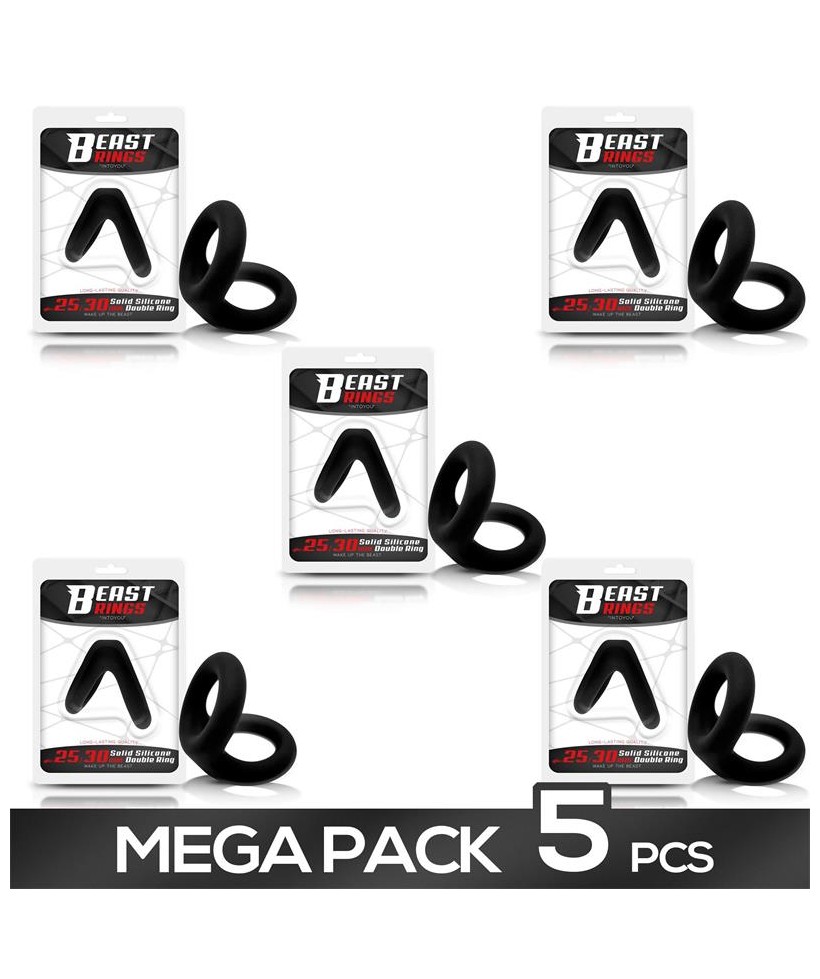 Pack 5 Anillo para el Pene Silicona Solida 25 3 cm