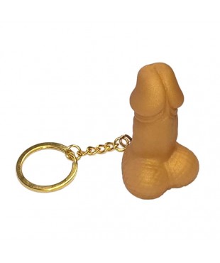 Llavero Silbato Forma de Pene Dorado