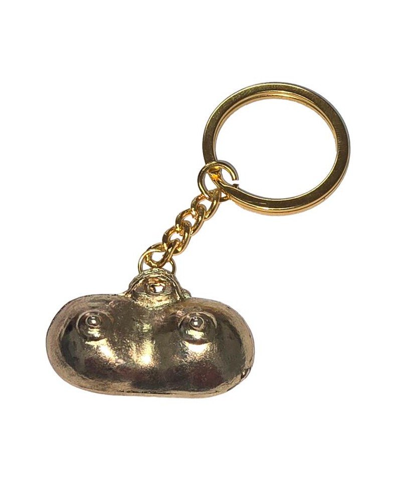 Llavero Forma de Pechos Dorado