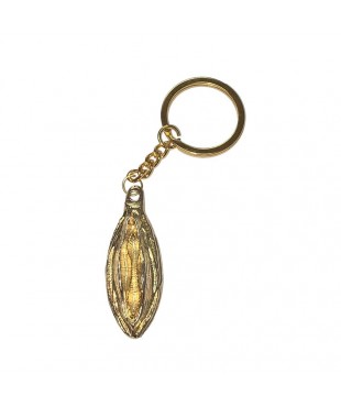 Llavero Forma de Labios Dorado