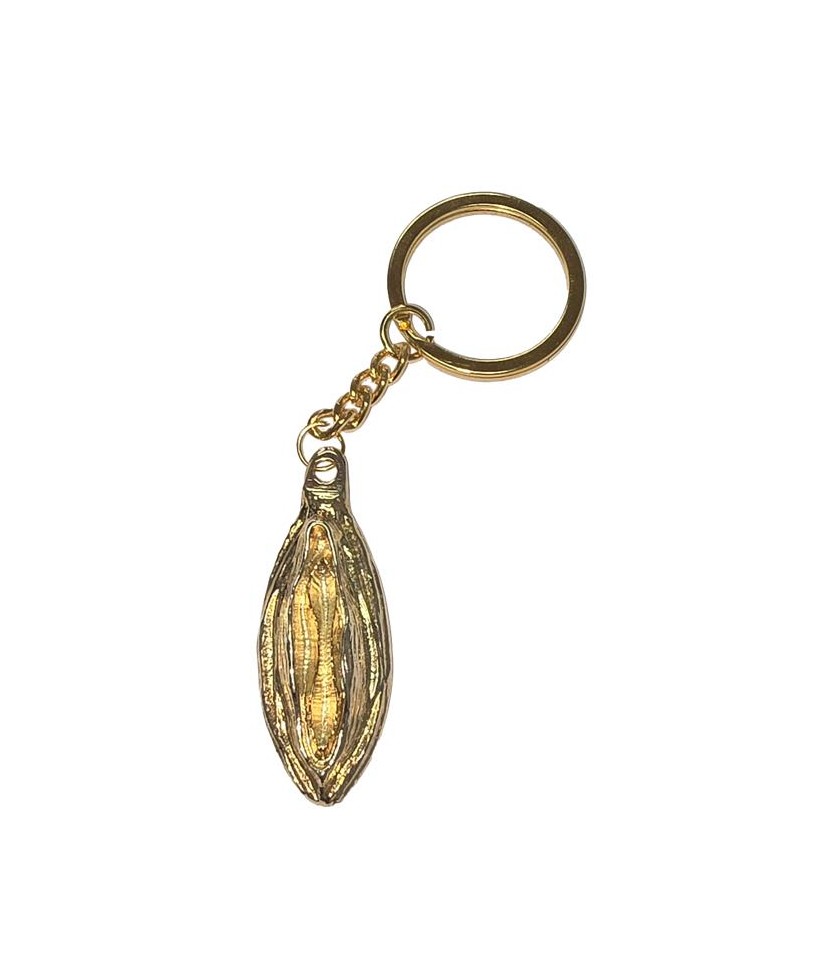 Llavero Forma de Labios Dorado