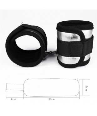 Esposas Velcro Negro y Plateado