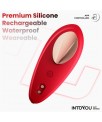 Vibrador de Braguita con APP Silicona Rojo