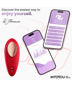 Vibrador de Braguita con APP Silicona Rojo