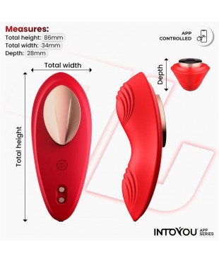 Vibrador de Braguita con APP Silicona Rojo