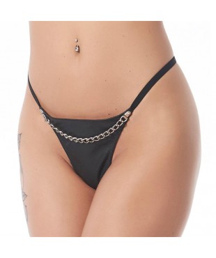 Tanga Cadena  Negro
