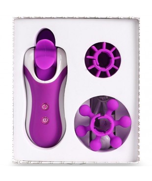 Clitella Estimulador Sexo Oral con Accesorios Purpura