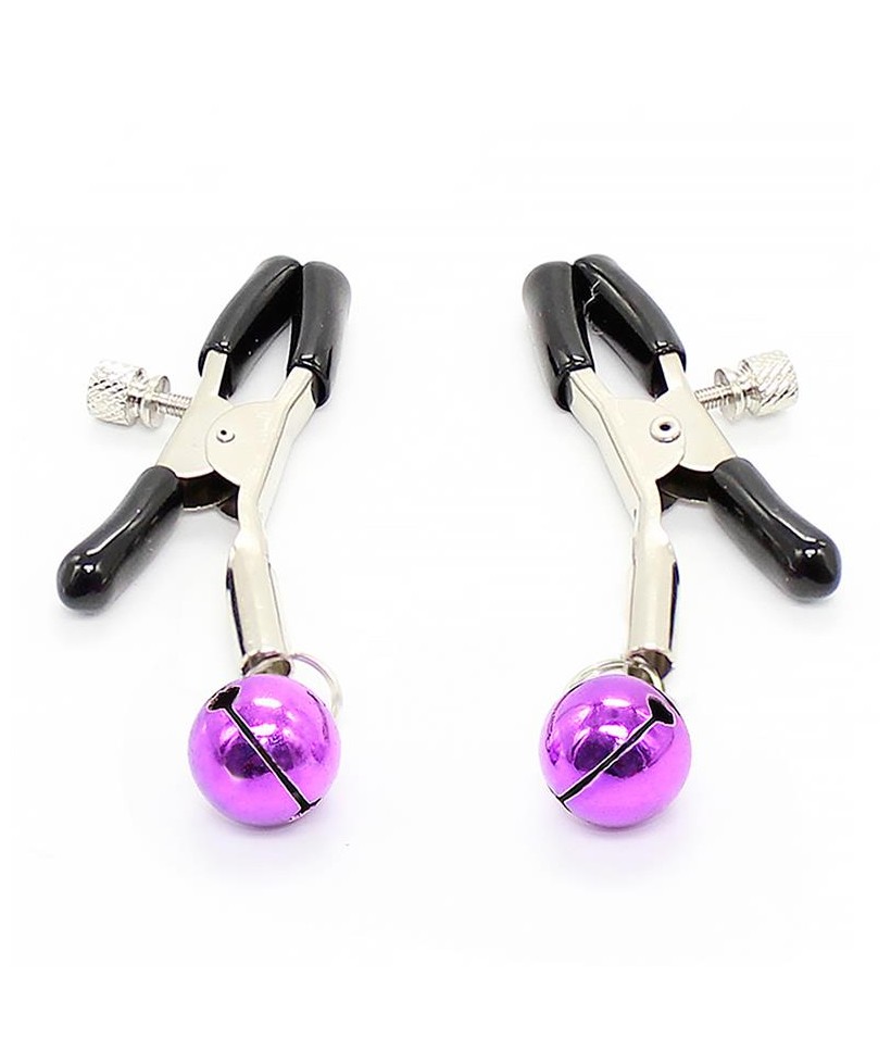 Pinzas para Pezones con Cascabel Purpura