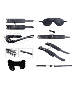 Secret Desires Black Kit de 8 Piezas BDSM