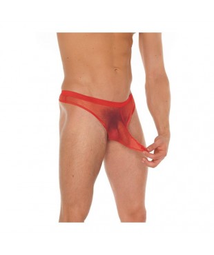 Tanga Rejilla Rojo Talla Única