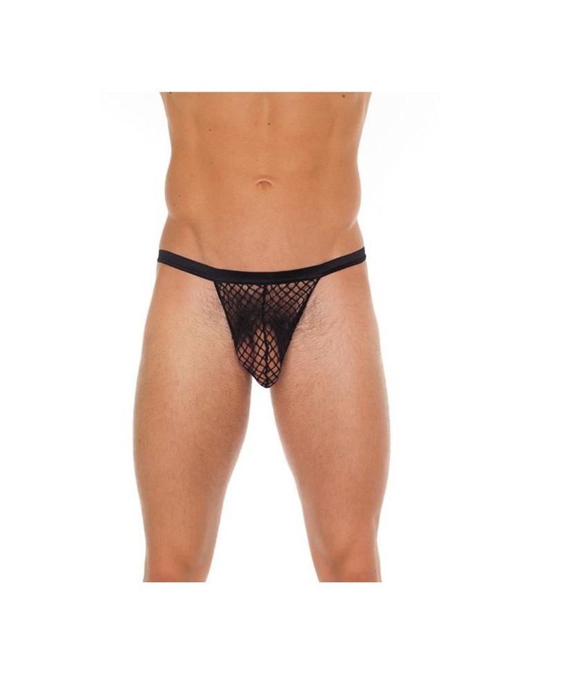 Tanga Rejilla Negro Talla unica