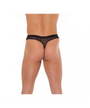 Tanga Rejilla Negro Talla Única