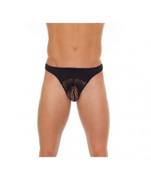 Tanga Rejilla Negro Talla Única